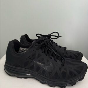 Nike Men's All Black Running Shoes Nike AIRMAX+ 2011 size 11
